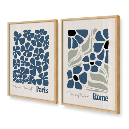 [Color:American Maple], Picture of art in a American Maple frame at an angle