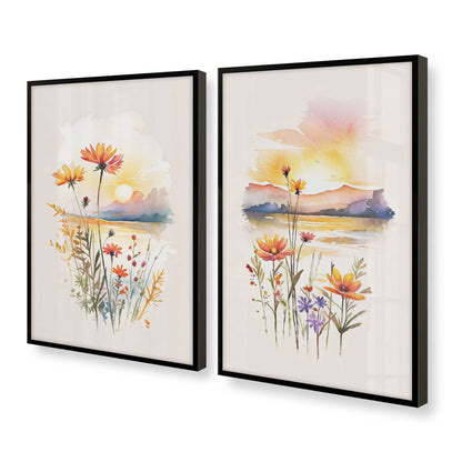 [Color:Satin Black], Picture of art in a Satin Black frame at an angle