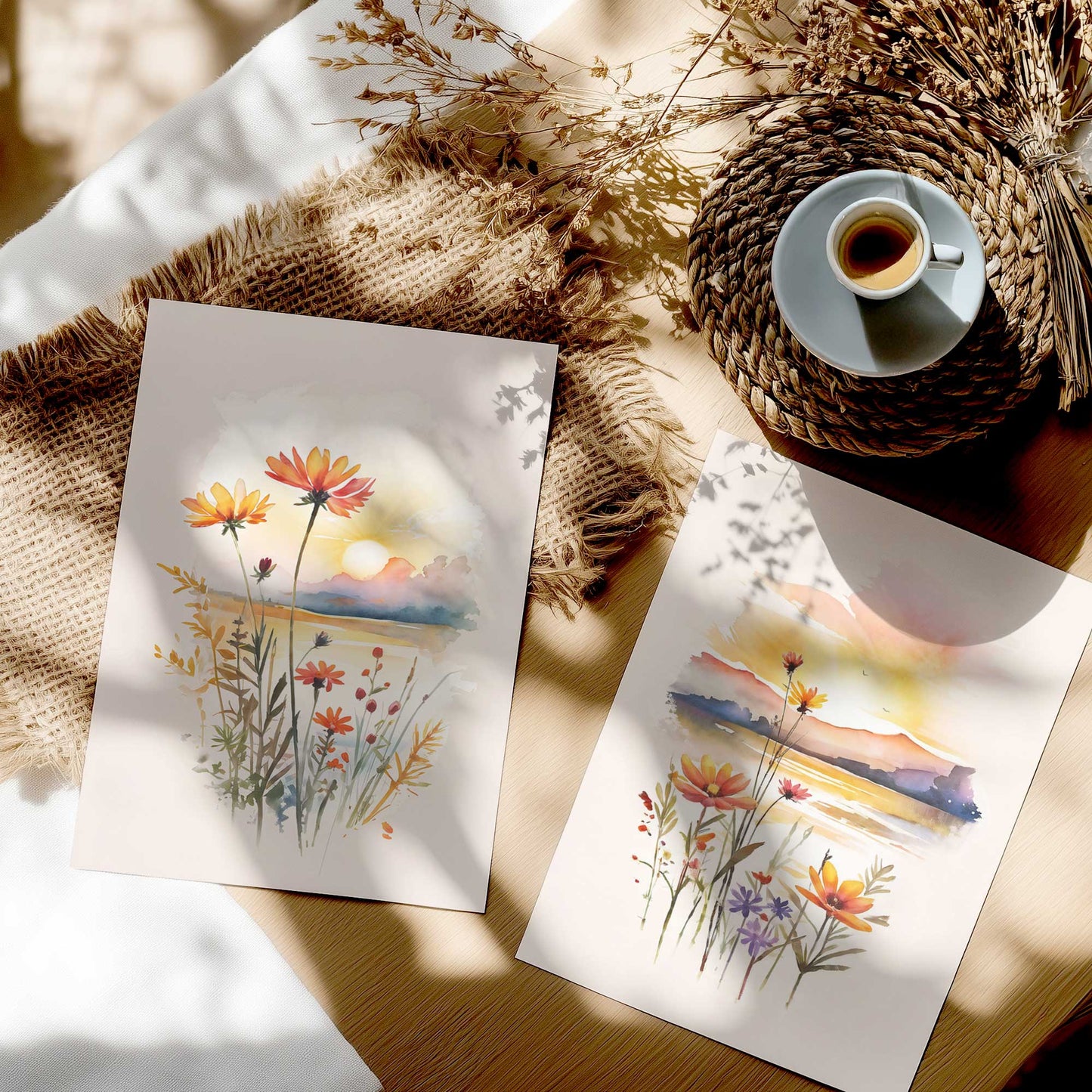 [color:Rolled Print], Picture in a room