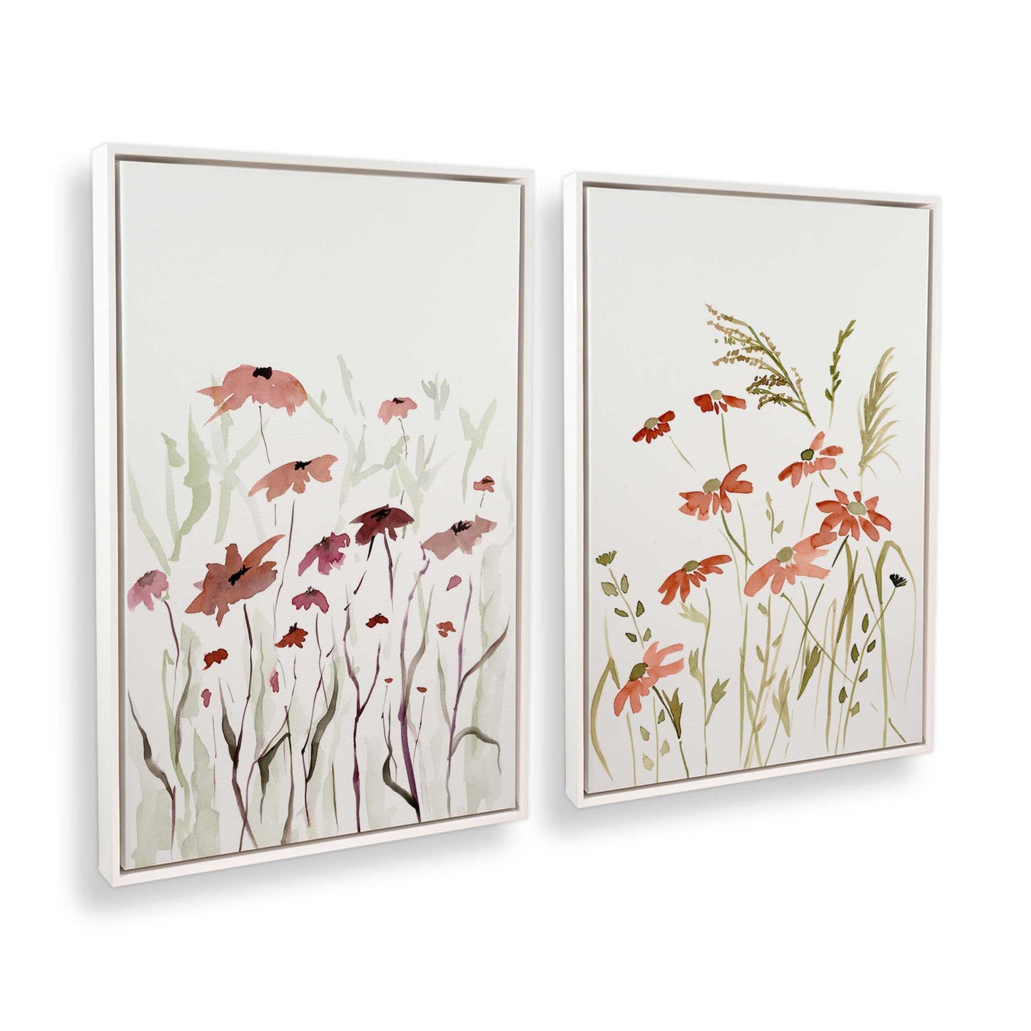 [Color:Opaque White], Picture of art in a White frame at an angle