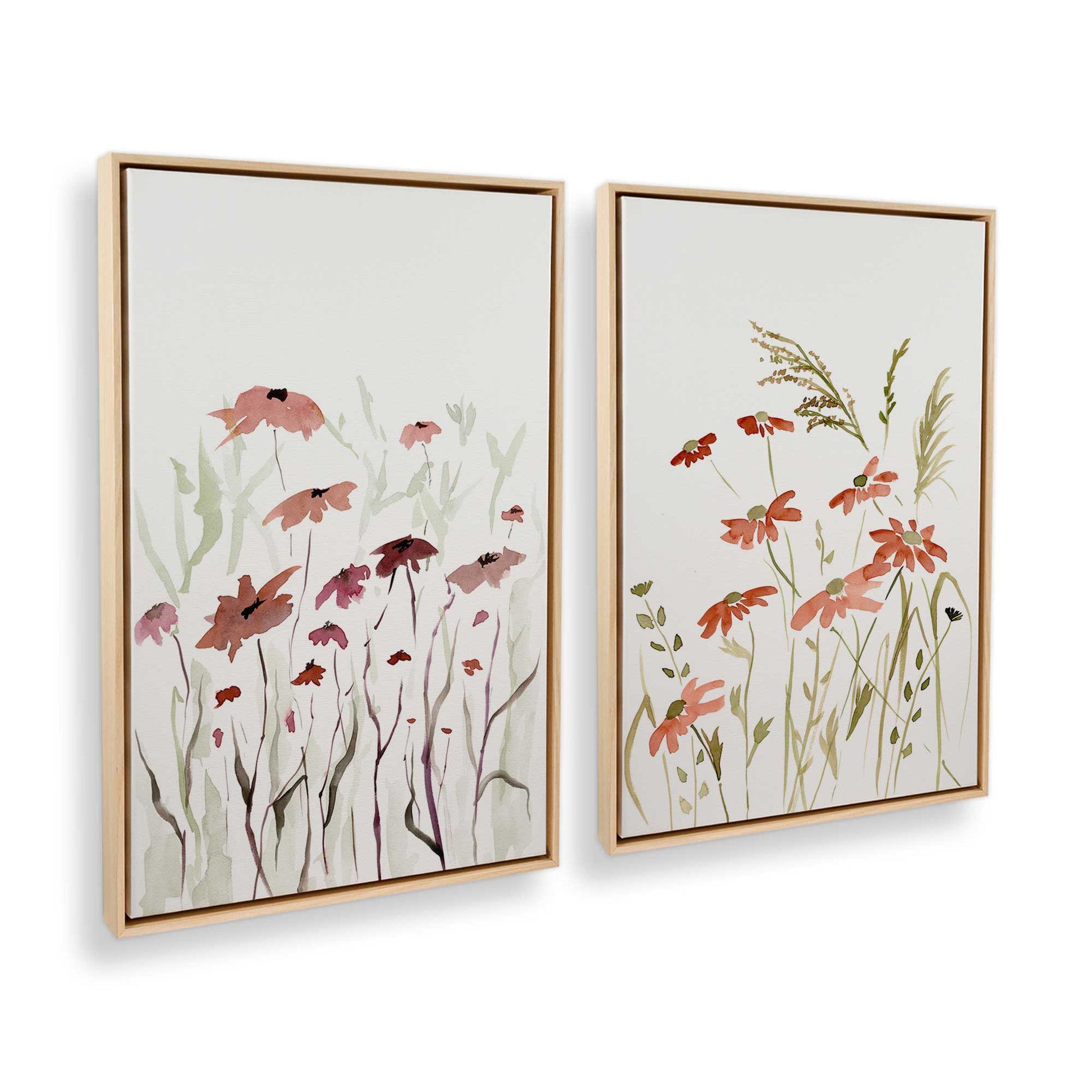 [Color:American Maple], Picture of art in a American Maple frame at an angle