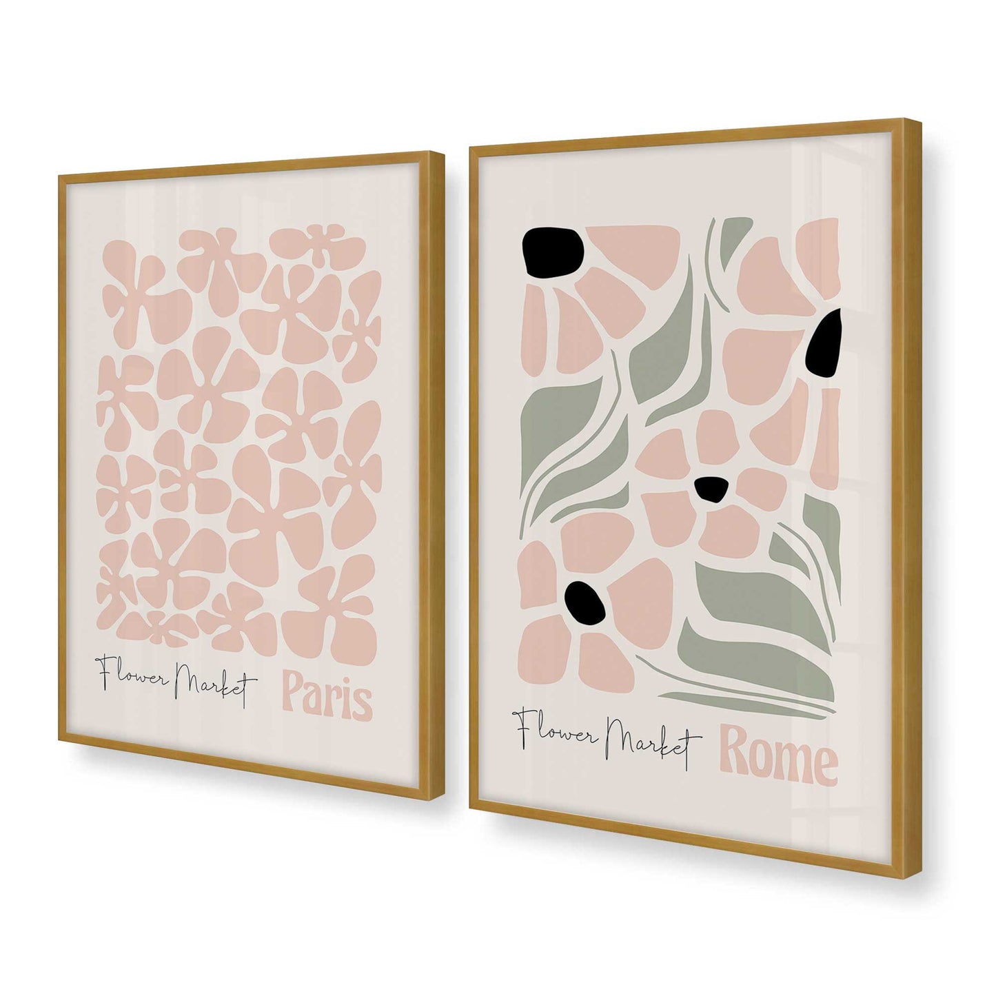 [Color:Polished Gold], Picture of art in a Polished Gold frame at an angle