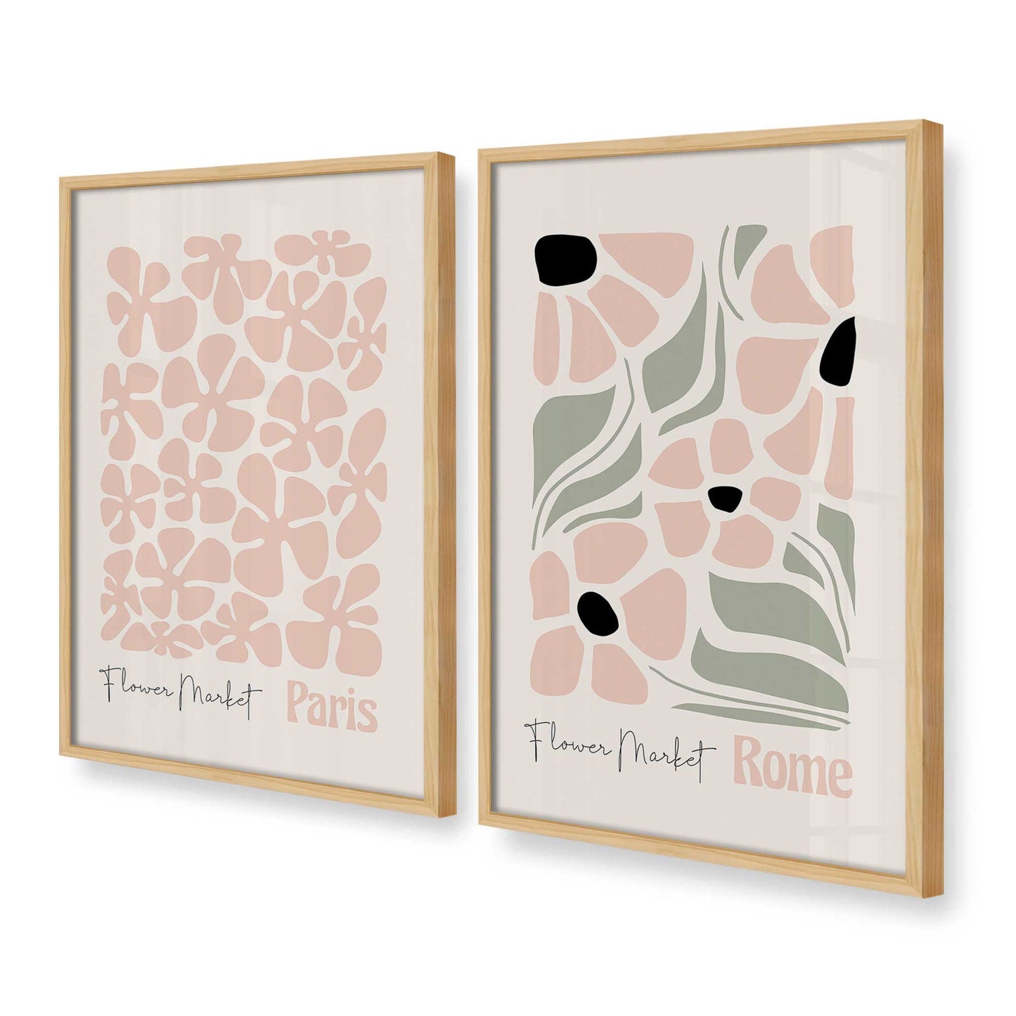 [Color:American Maple], Picture of art in a American Maple frame at an angle