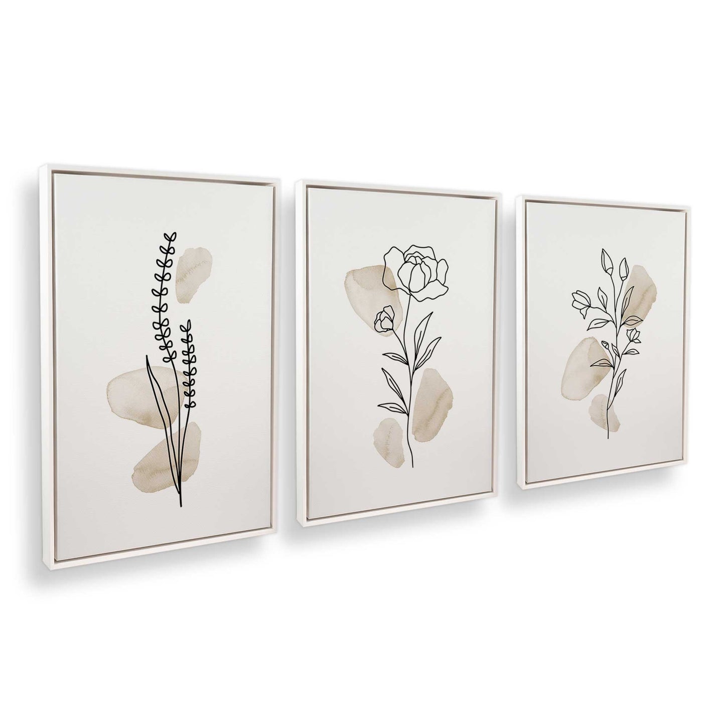 [Color:Opaque White], Picture of art in a White frame at an angle