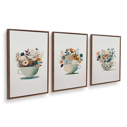 [Color:Walnut], Picture of art in a Walnut frame at an angle