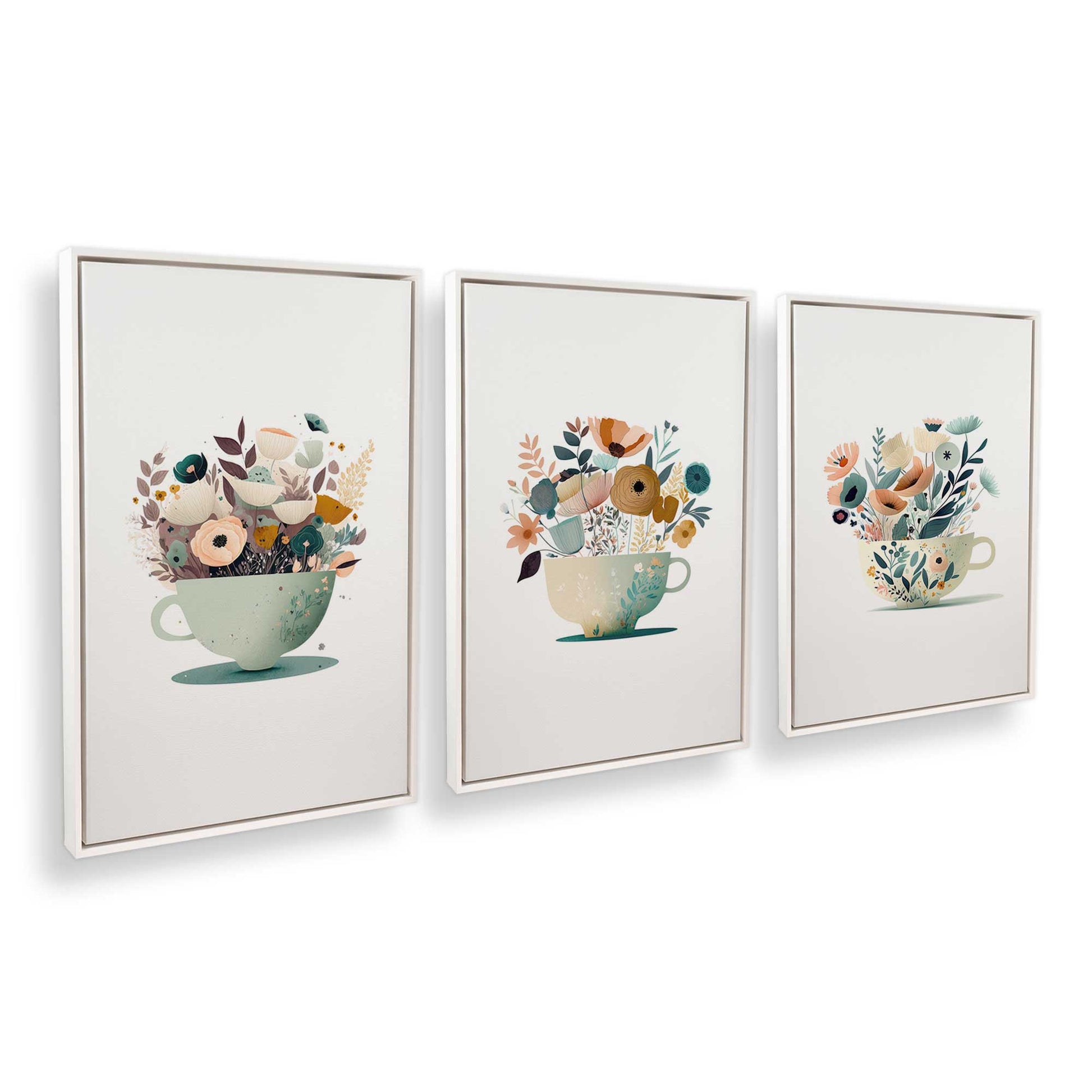 [Color:Opaque White], Picture of art in a White frame at an angle