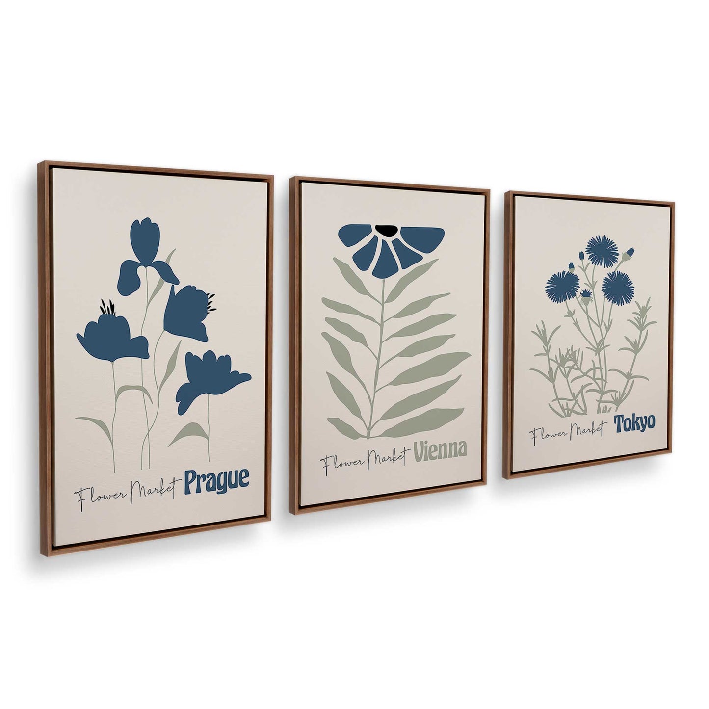 [Color:Walnut], Picture of art in a Walnut frame at an angle