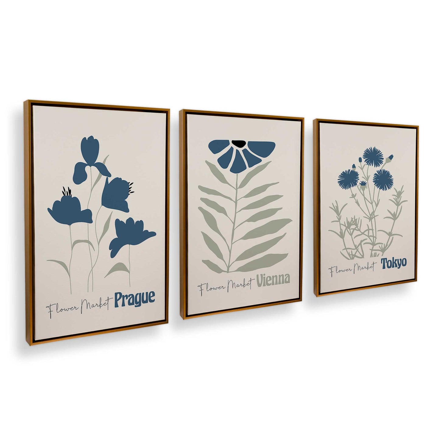 [Color:Polished Gold], Picture of art in a Polished Gold frame at an angle