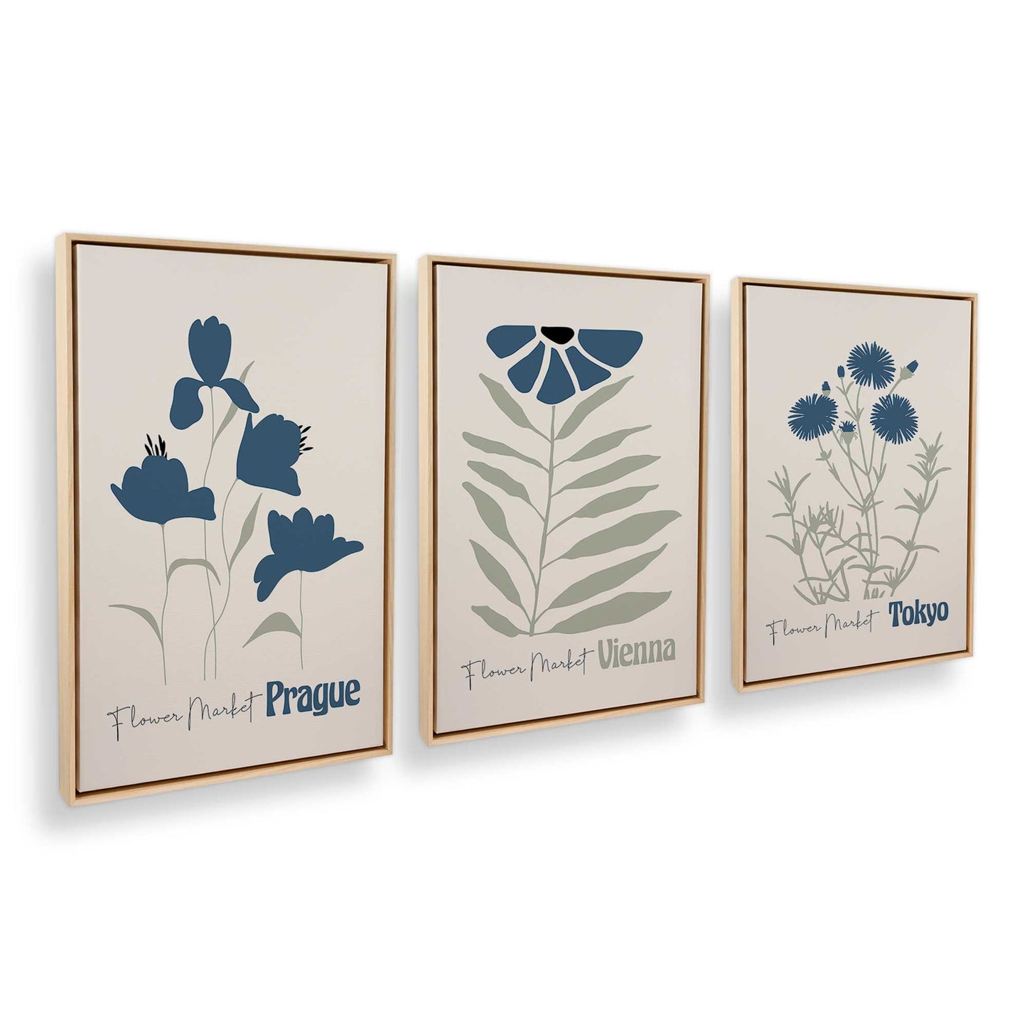 [Color:American Maple], Picture of art in a American Maple frame at an angle