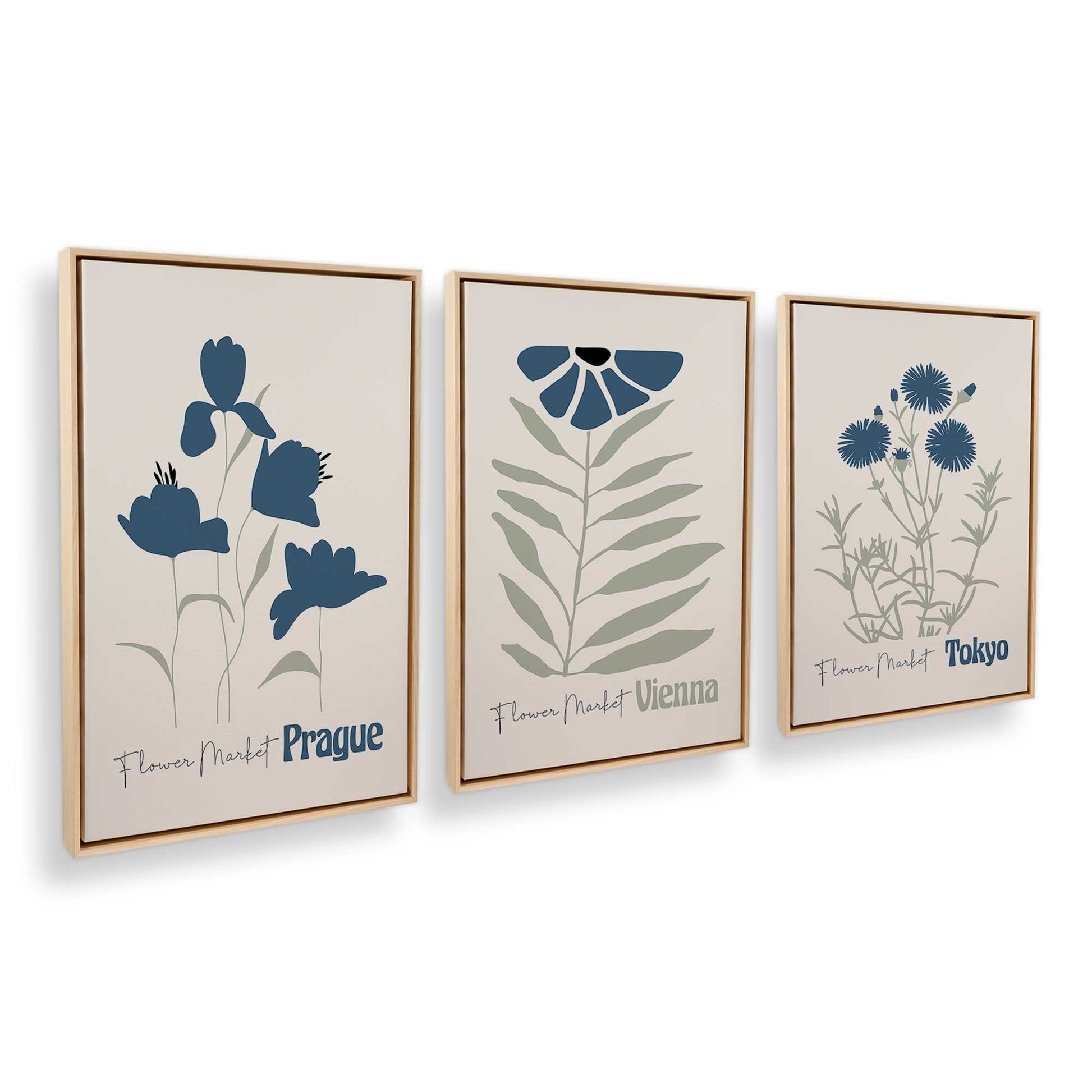 [Color:American Maple], Picture of art in a American Maple frame at an angle
