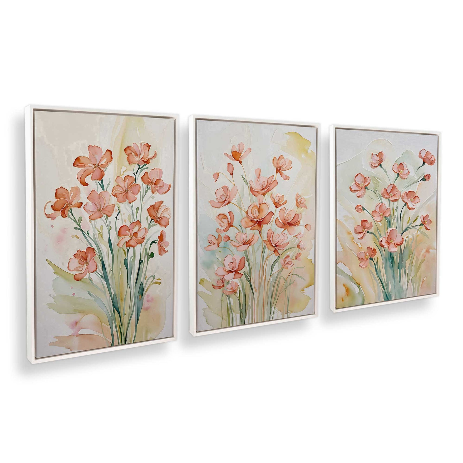 [Color:Opaque White], Picture of art in a White frame at an angle
