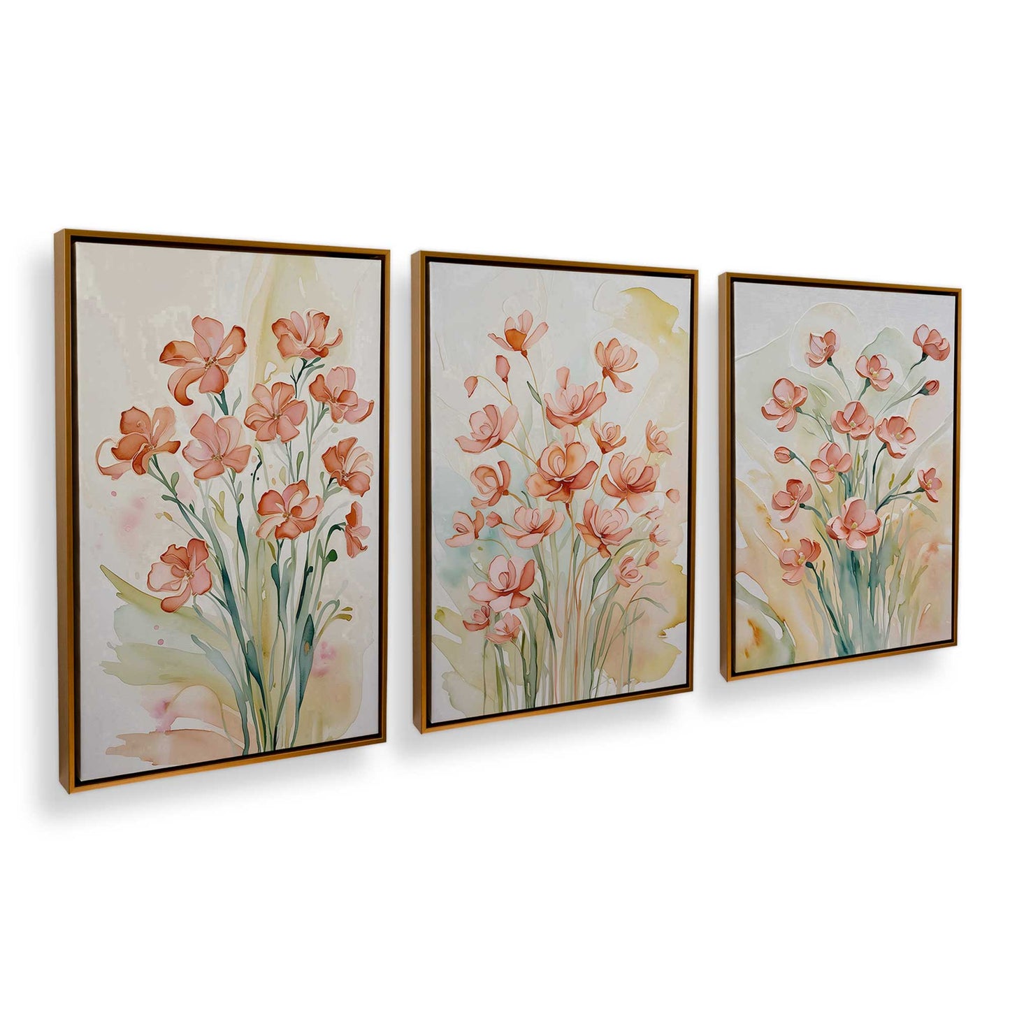 [Color:Polished Gold], Picture of art in a Polished Gold frame at an angle