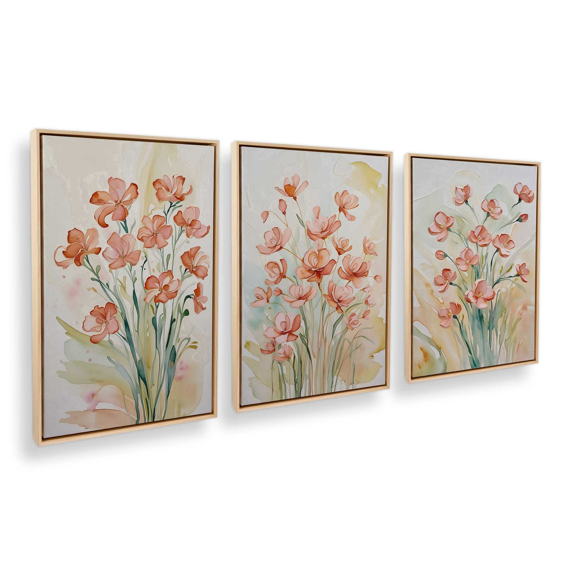 [Color:American Maple], Picture of art in an American Maple frame at an angle