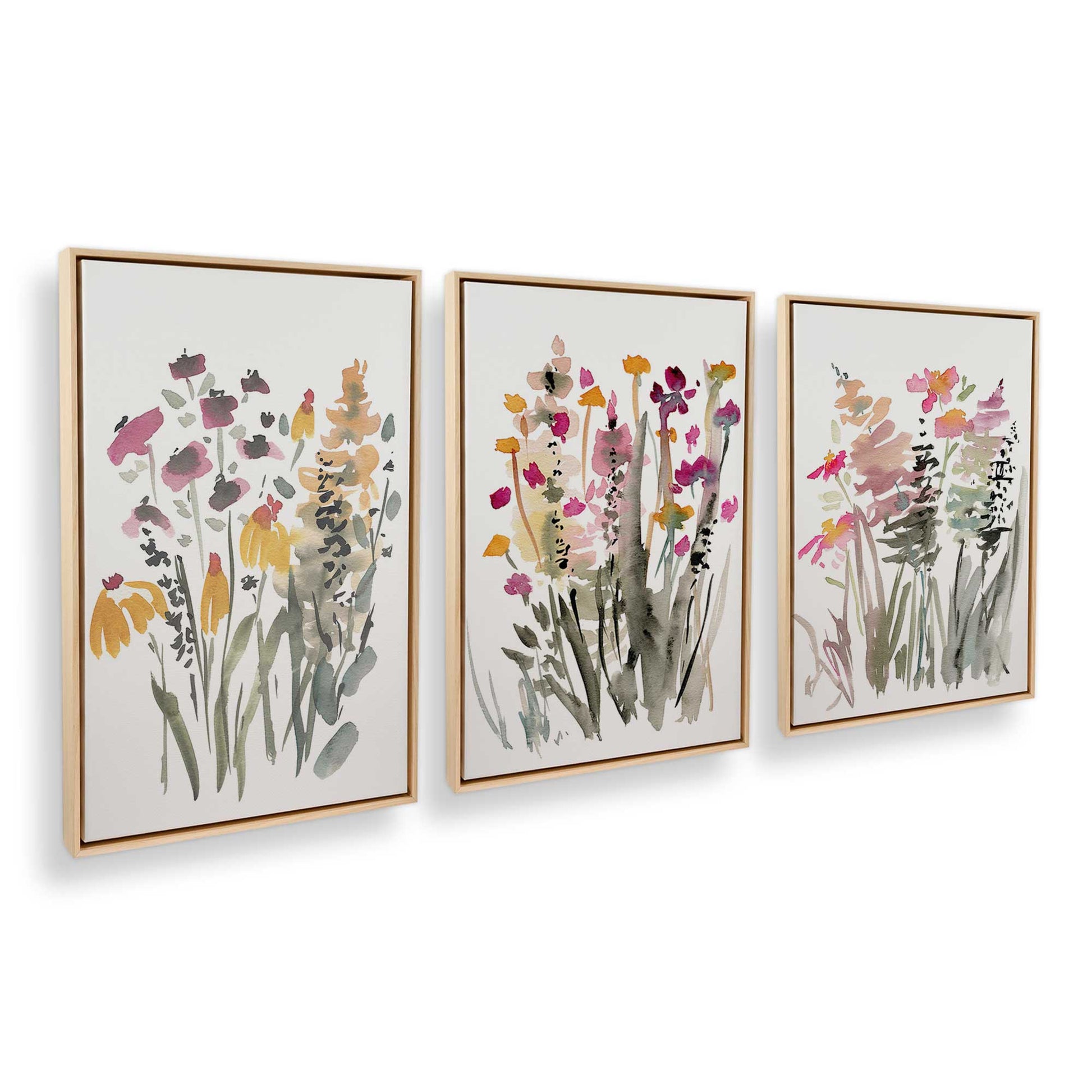 [Color:American Maple], Picture of art in a American Maple frame at an angle