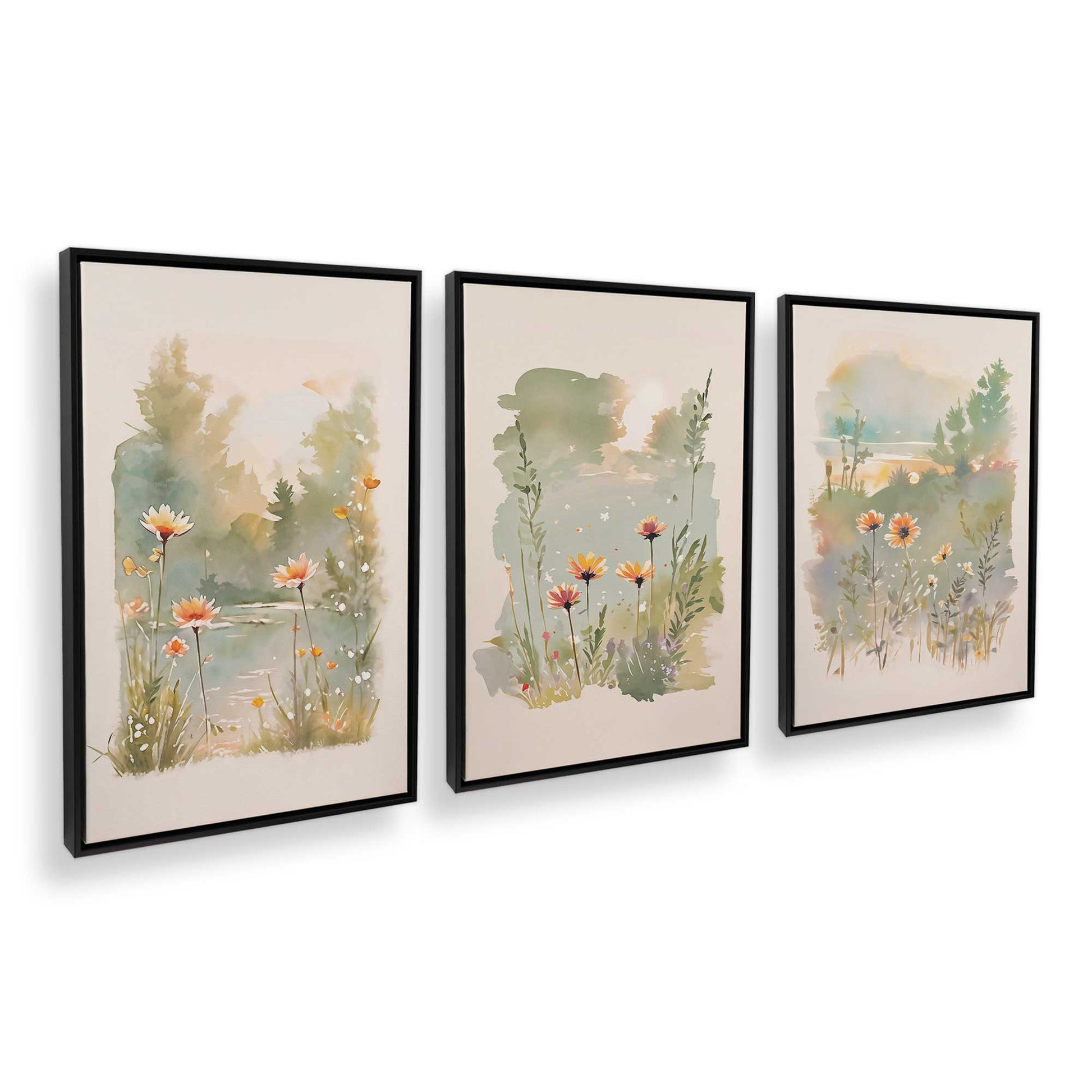 [Color:Satin Black], Picture of art in a Satin Black frame at an angle