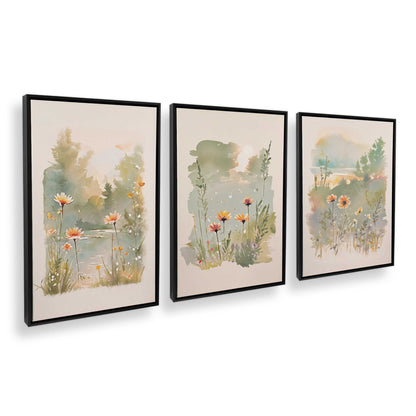 [Color:Satin Black], Picture of art in a Satin Black frame at an angle