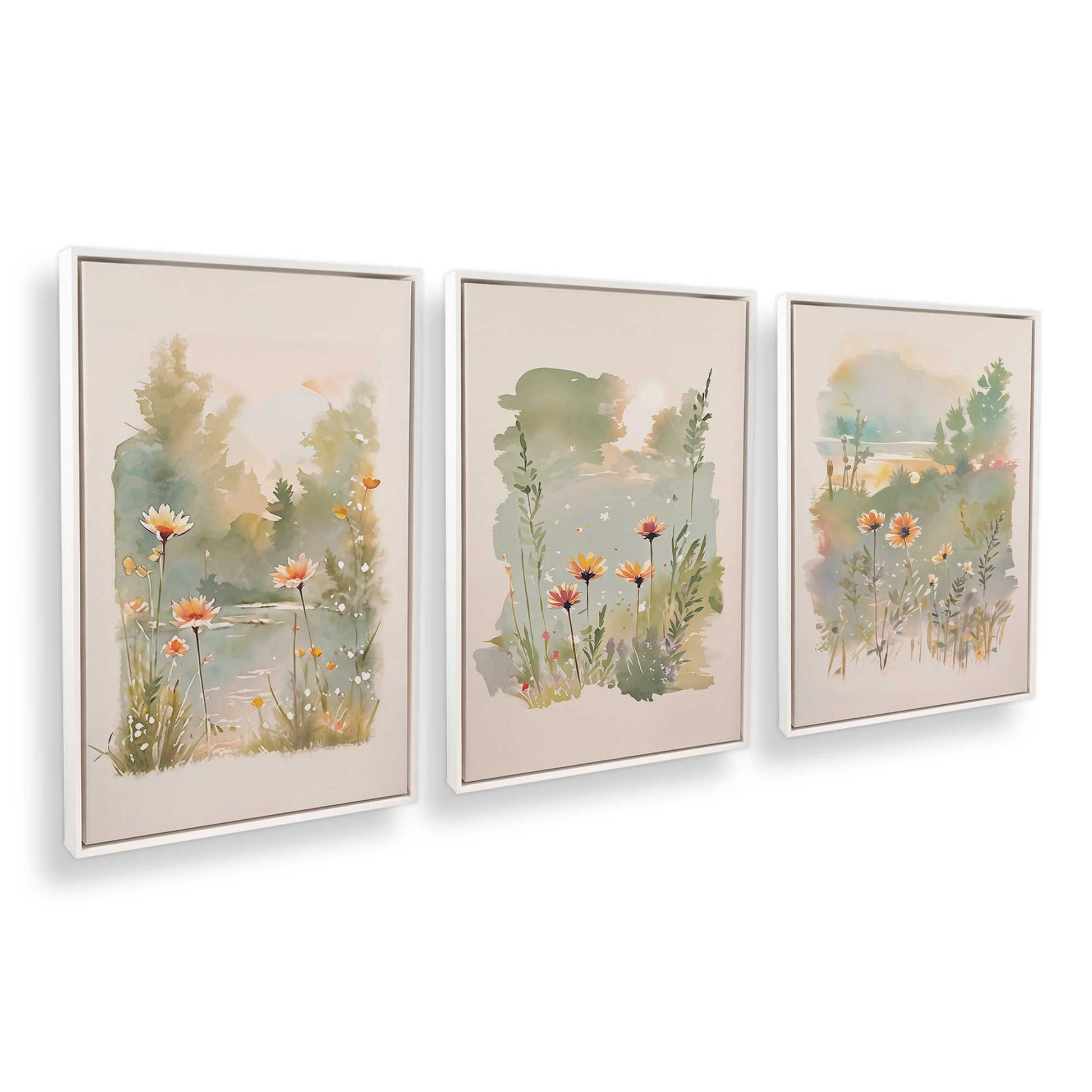 [Color:Opaque White], Picture of art in a White frame at an angle