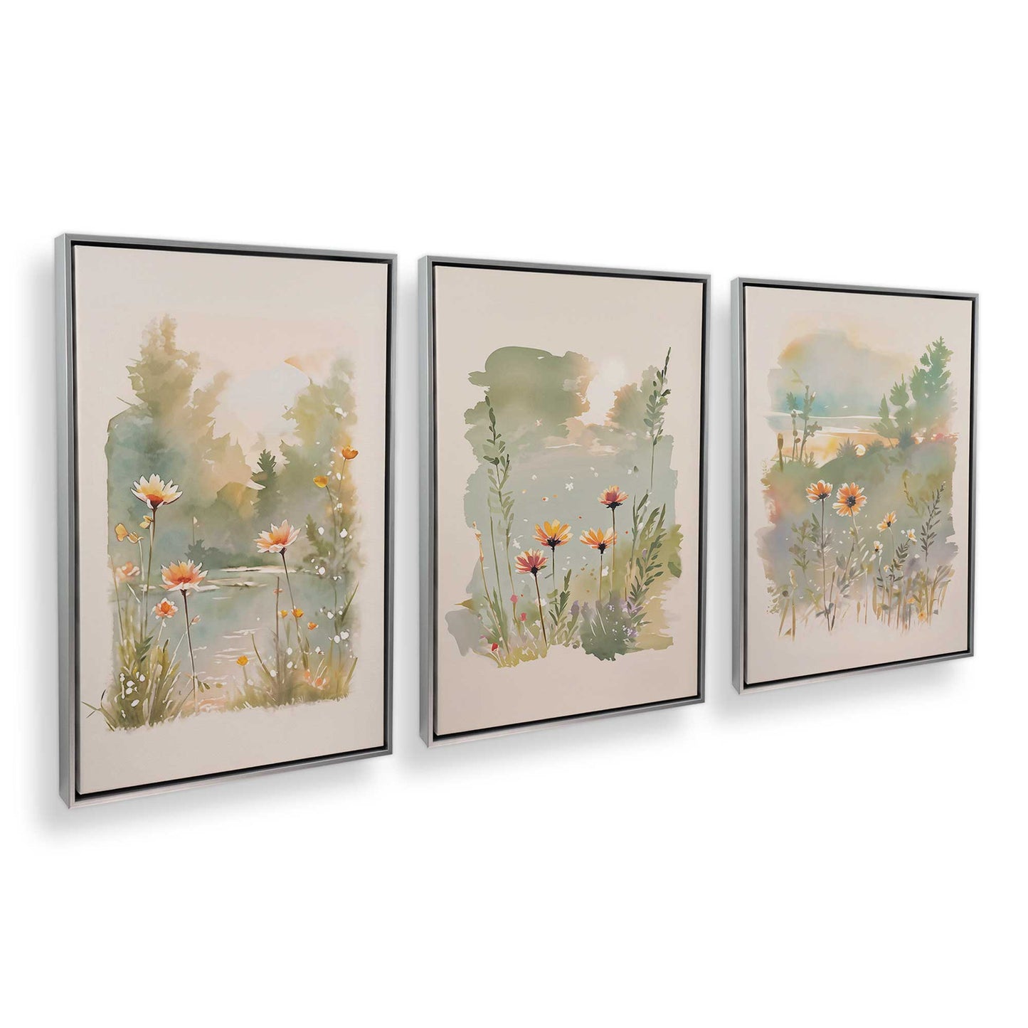 [Color:Polished Chrome], Picture of art in a Polished Chrome frame at an angle