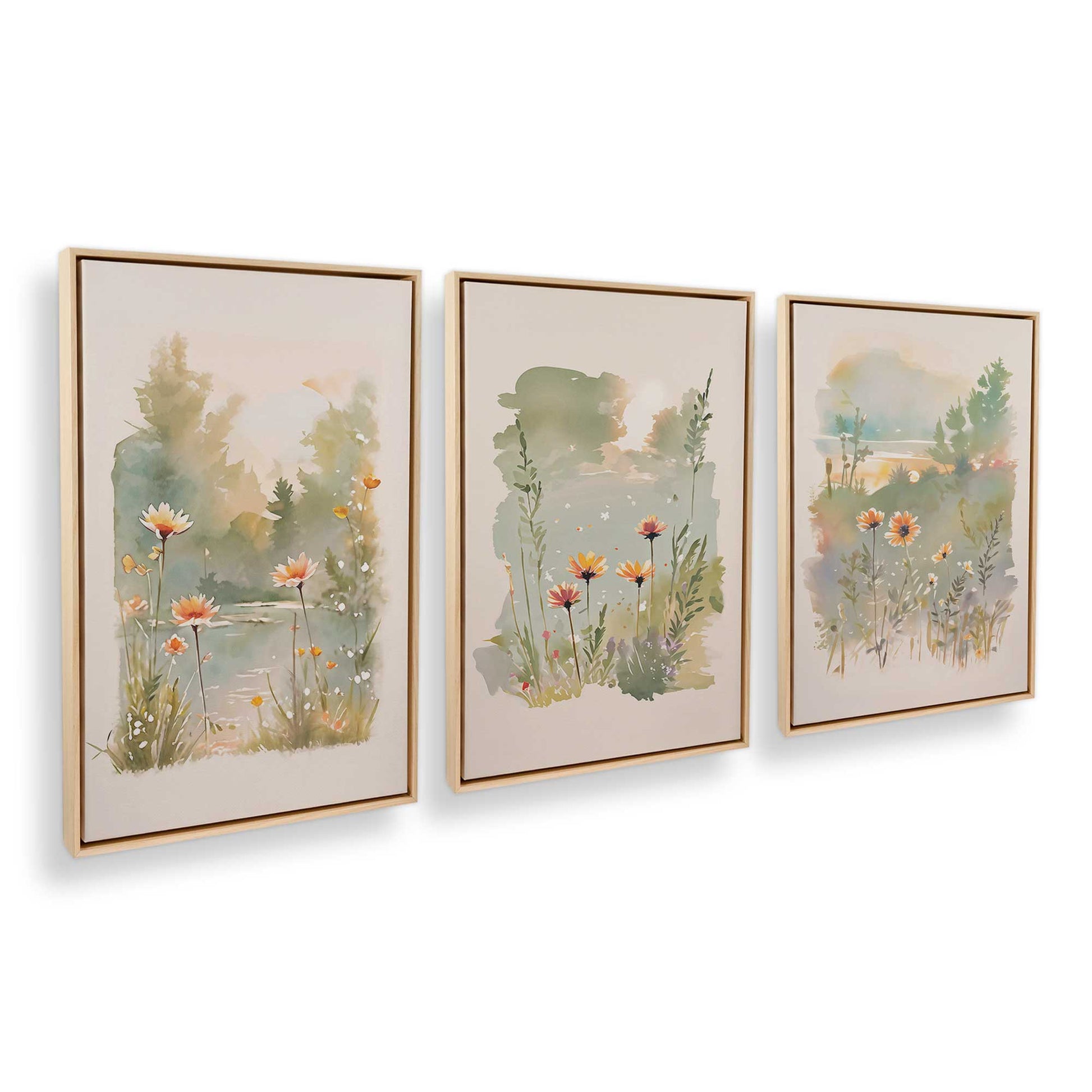 [Color:American Maple], Picture of art in an American Maple frame at an angle