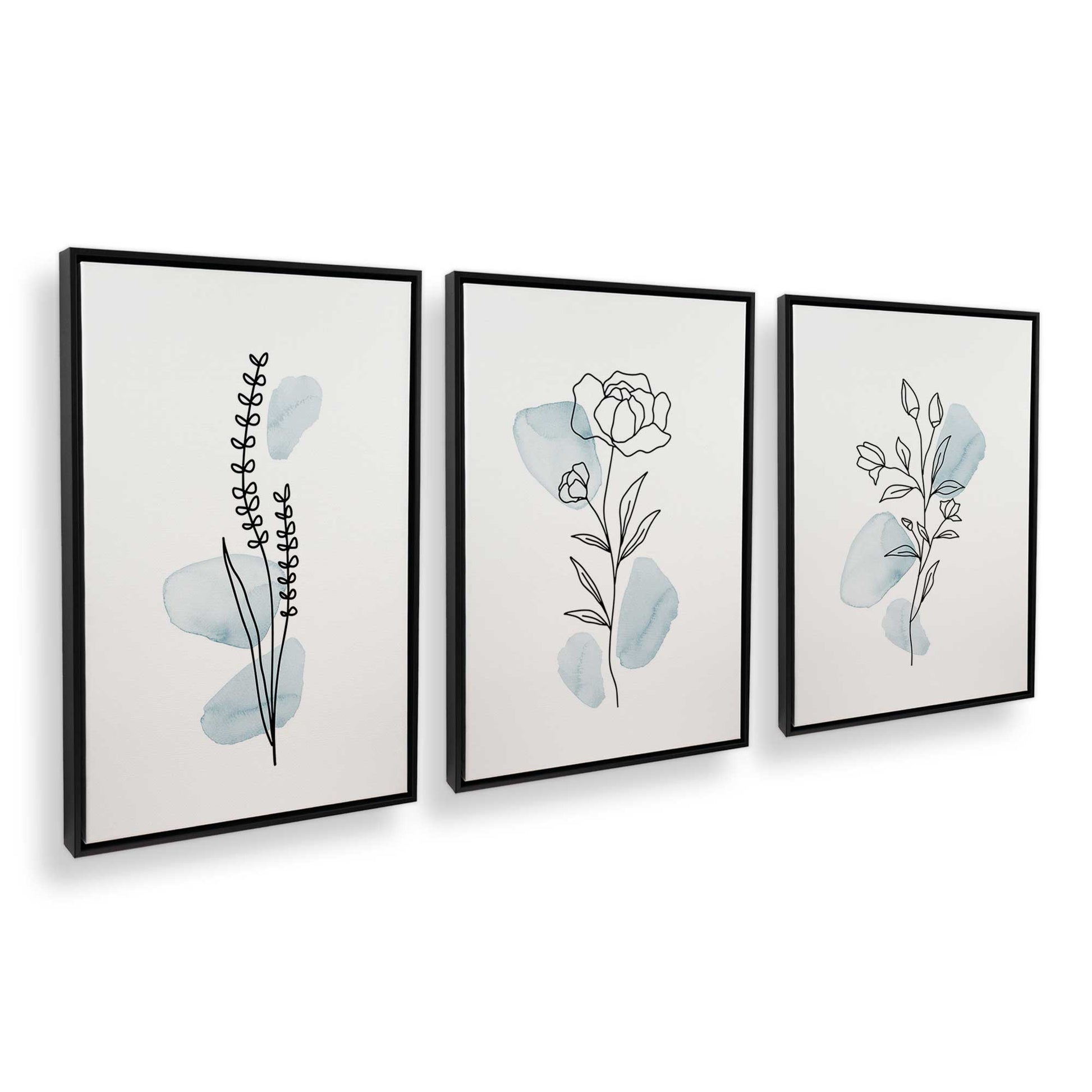 [Color:Satin Black], Picture of art in a Satin Black frame at an angle