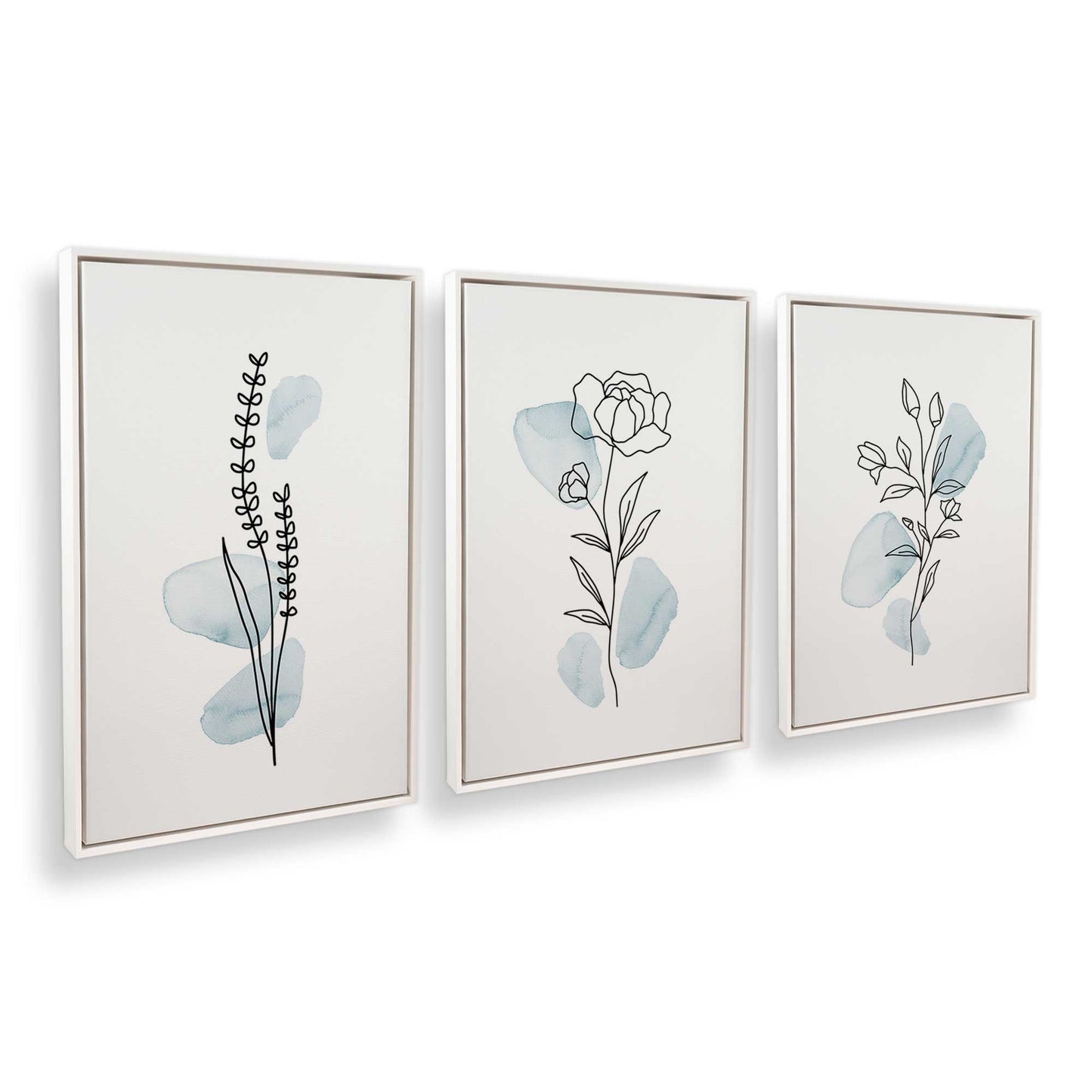 [Color:Opaque White], Picture of art in a White frame at an angle