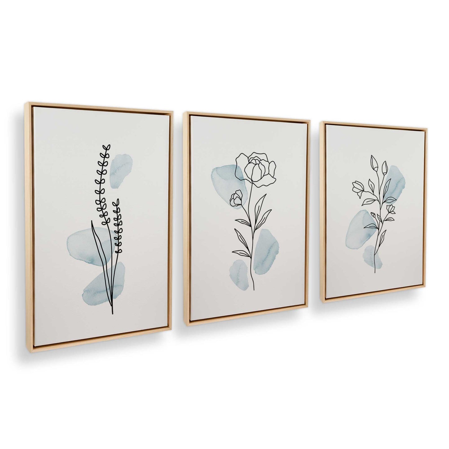 [Color:American Maple], Picture of art in a American Maple frame at an angle