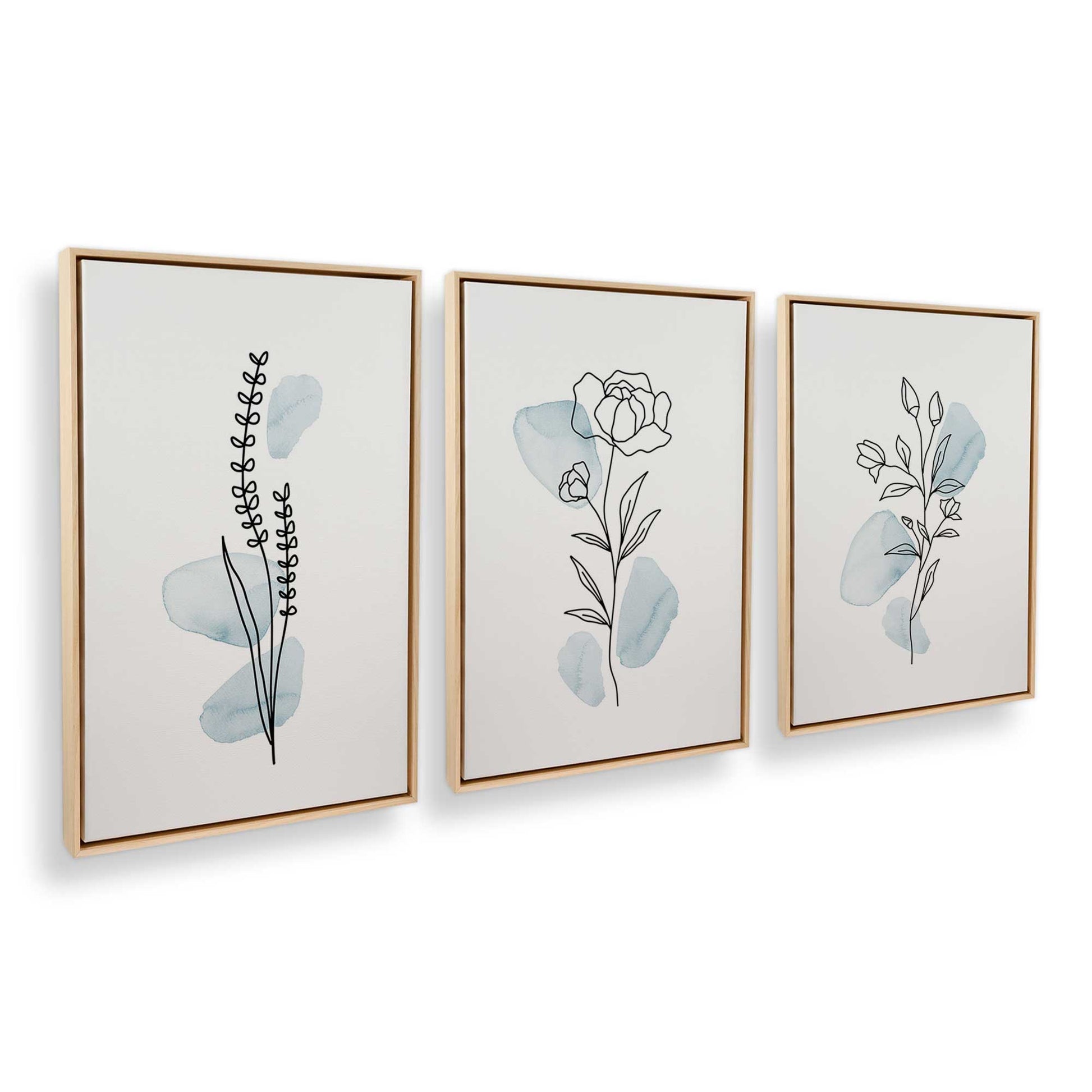 [Color:American Maple], Picture of art in a American Maple frame at an angle