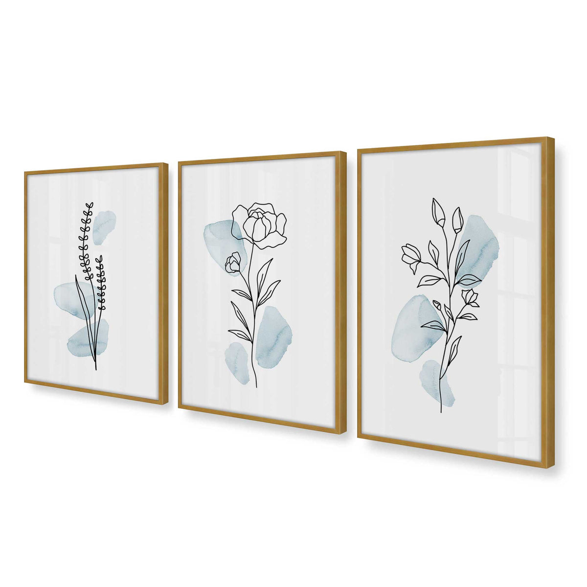 [Color:Polished Gold], Picture of art in a Polished Gold frame at an angle