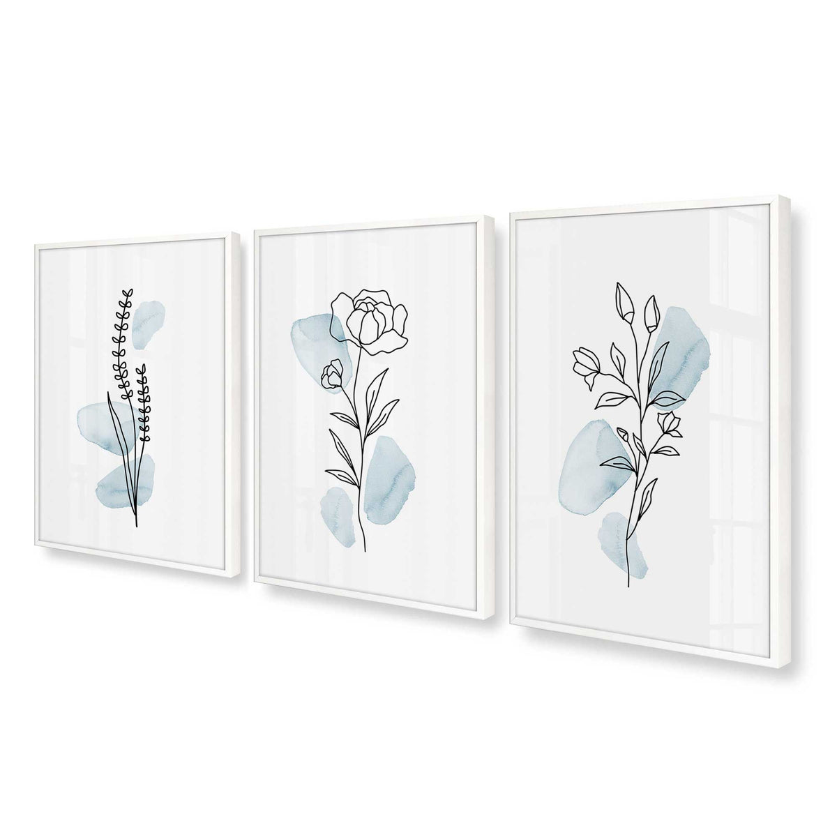 [Color:Opaque White], Picture of art in a Opaque White frame at an angle