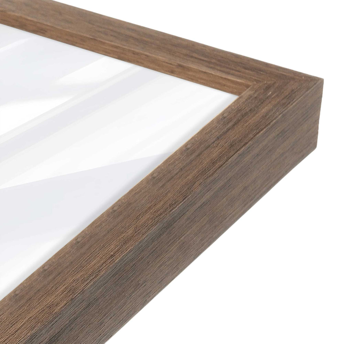 [Color:Walnut], Picture of art in a Walnut frame of the corner