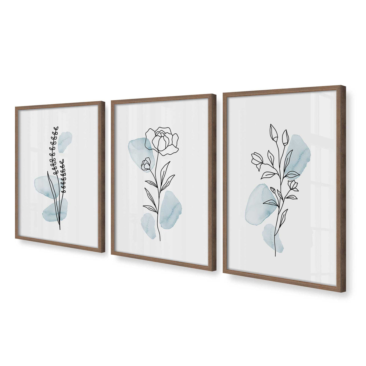 [Color:Walnut], Picture of art in a Walnut frame at an angle