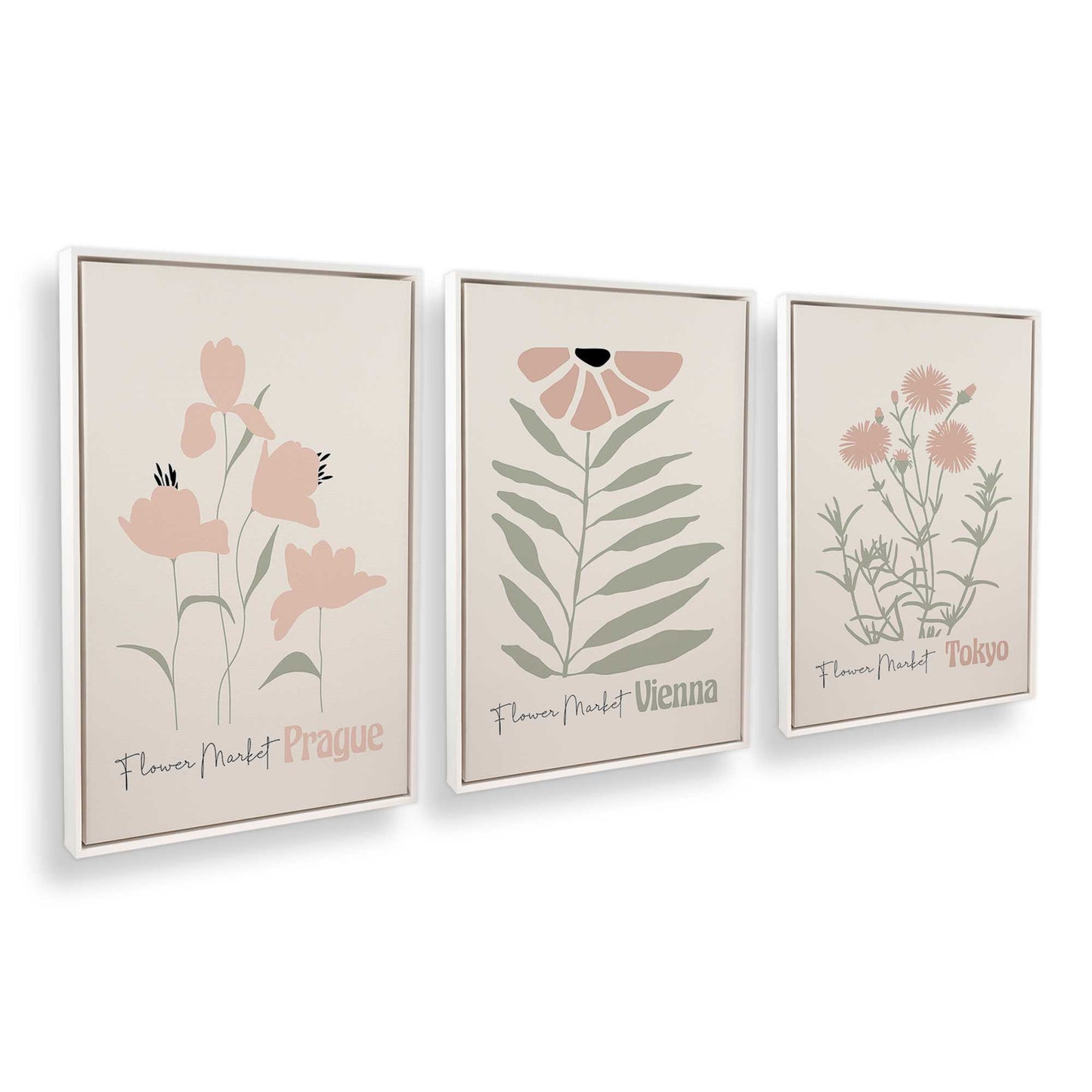 [Color:Opaque White], Picture of art in a White frame at an angle