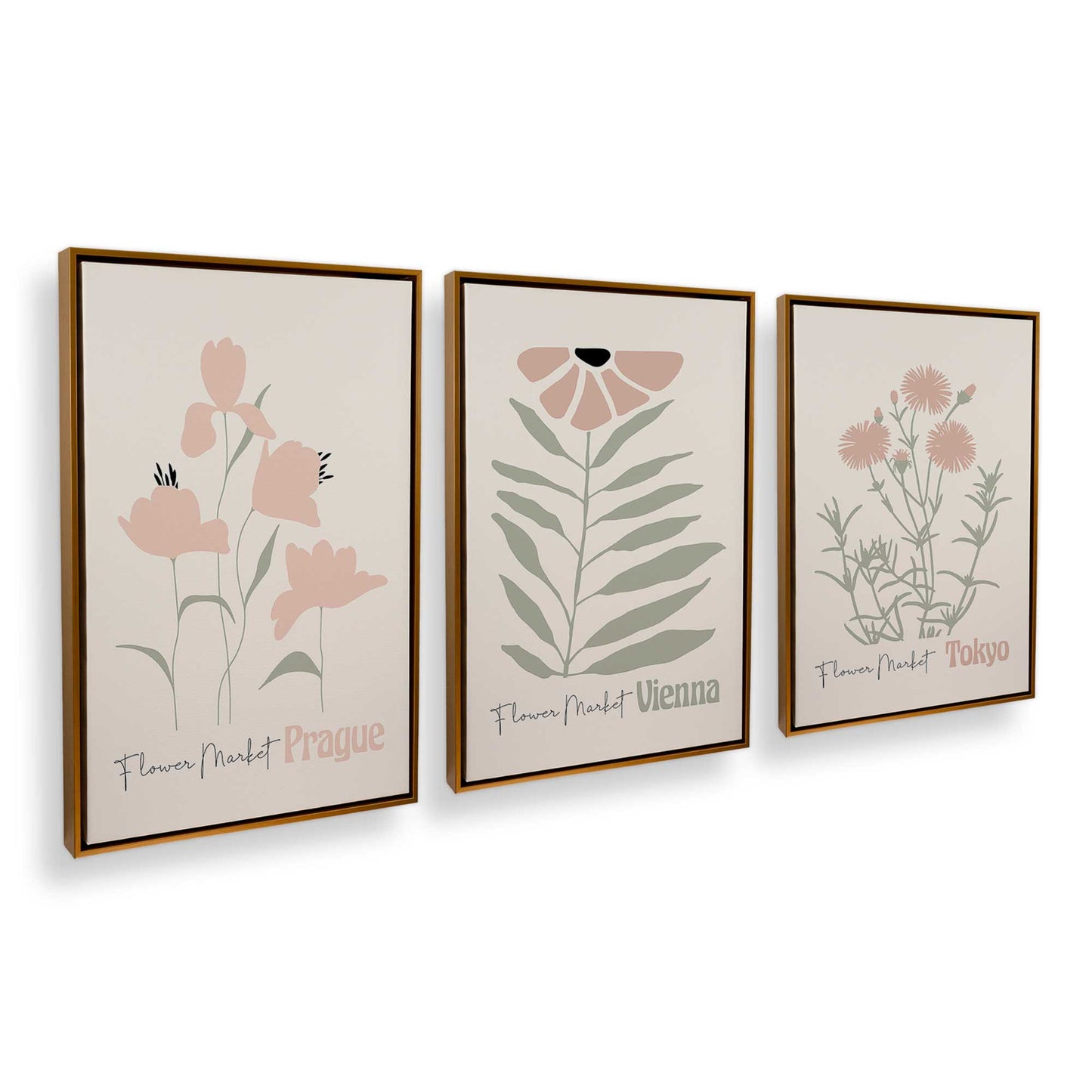 [Color:Polished Gold], Picture of art in a Polished Gold frame at an angle