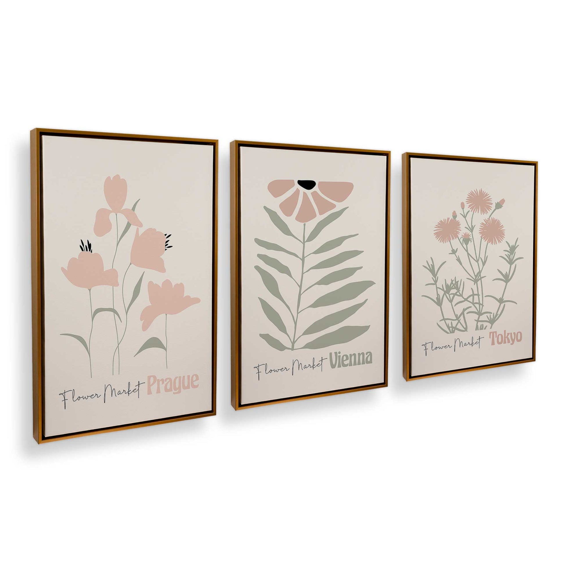 [Color:Polished Gold], Picture of art in a Polished Gold frame at an angle