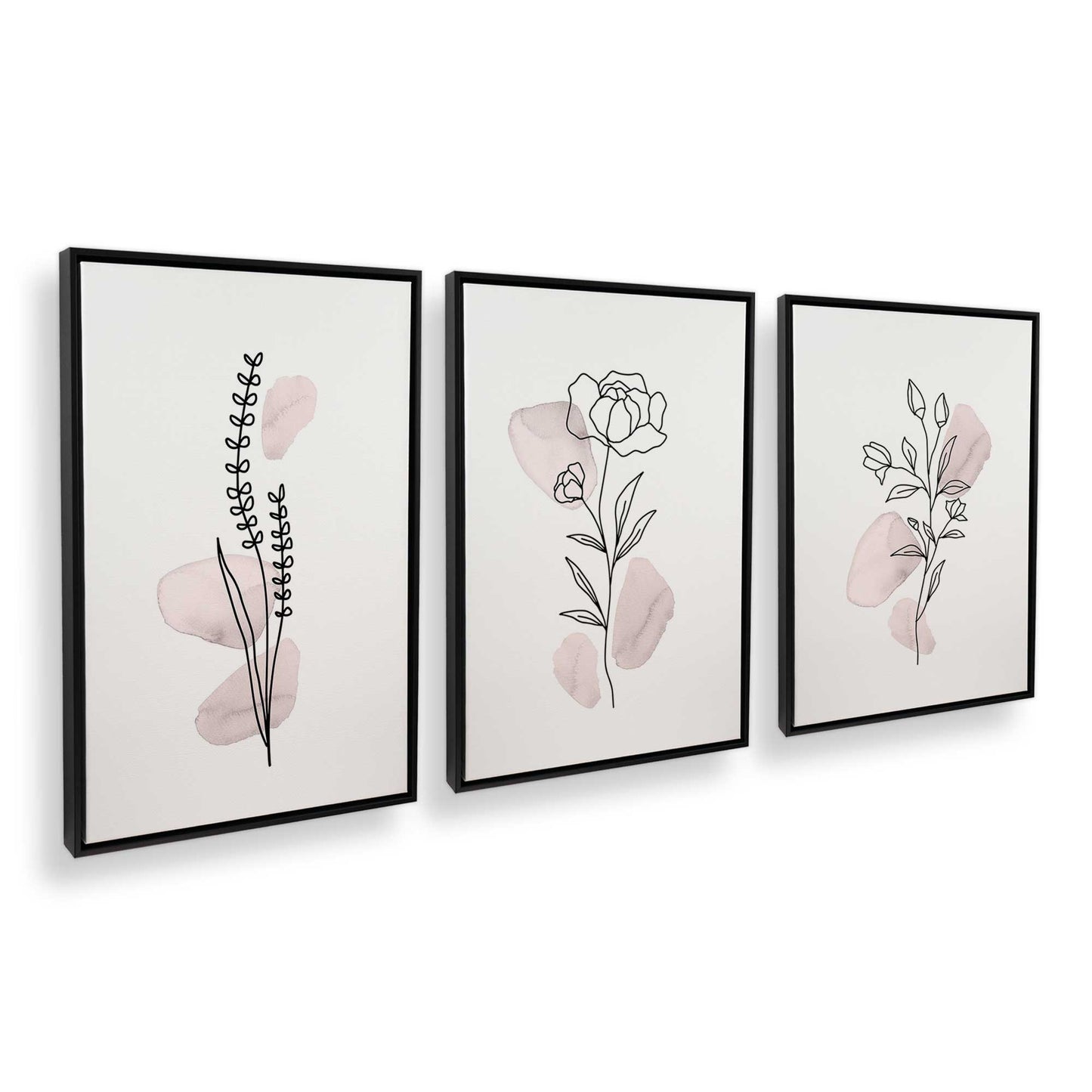 [Color:Satin Black], Picture of art in a Satin Black frame at an angle