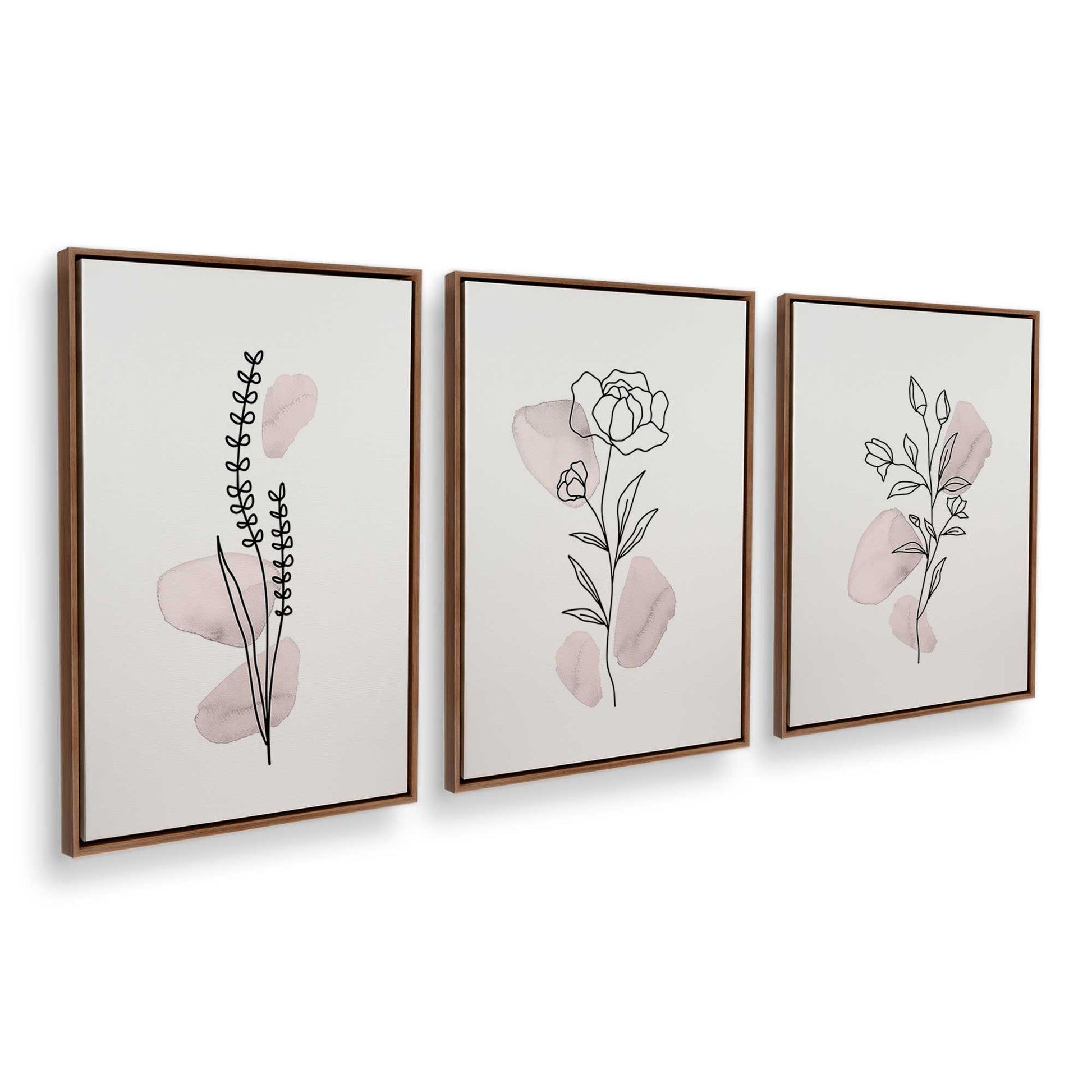 [Color:Walnut], Picture of art in a Walnut frame at an angle