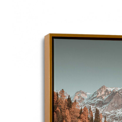 [Color:Polished Gold], Picture of art in a Polished Gold frame at an angle