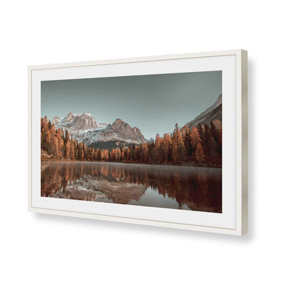 [Color:Opaque White], Picture of art in a Opaque White frame of the corner