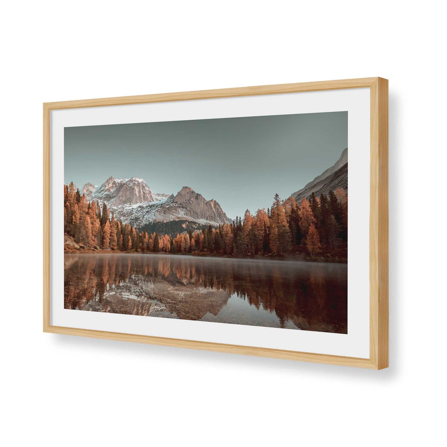 [Color:American Maple], Picture of art in a American Maple frame of the corner