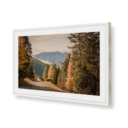[Color:Opaque White], Picture of art in a Polished Chrome frame of the corner