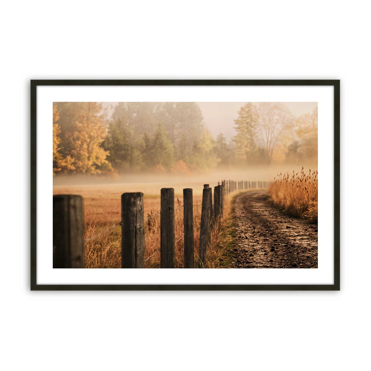 [Color:Satin Black], Picture of art in a Polished Chrome frame