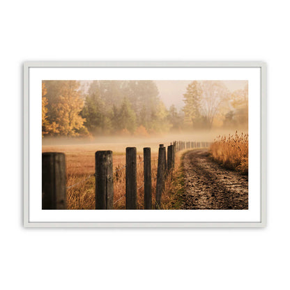 [Color:Opaque White], Picture of art in a Polished Chrome frame