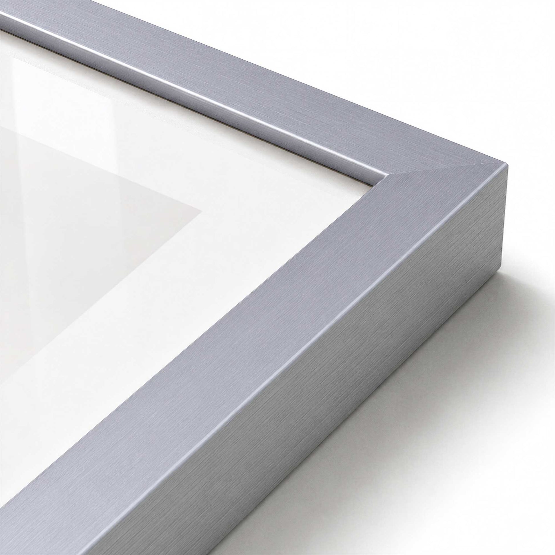 [Color:Polished Chrome], Picture of art in a Polished Chrome frame at an angle