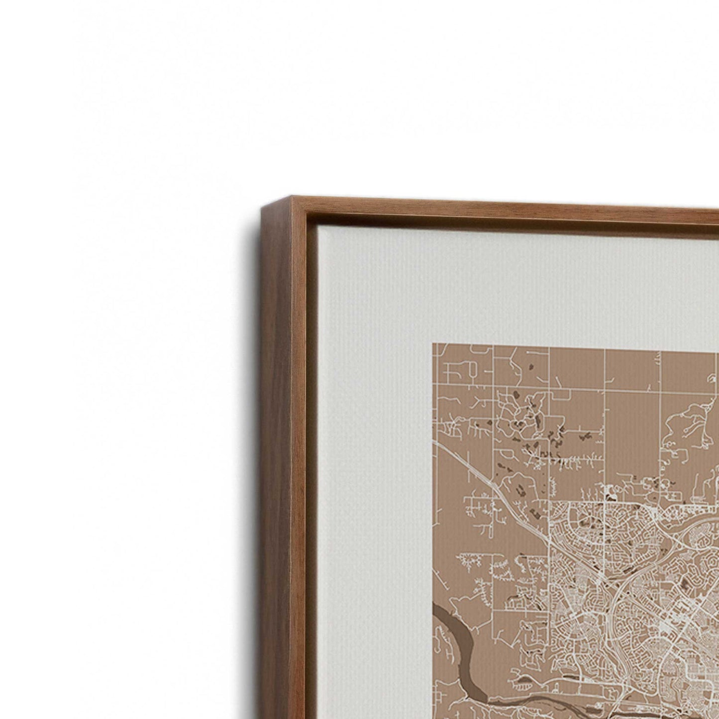 [Color:Walnut], Picture of art in a Walnut frame at an angle