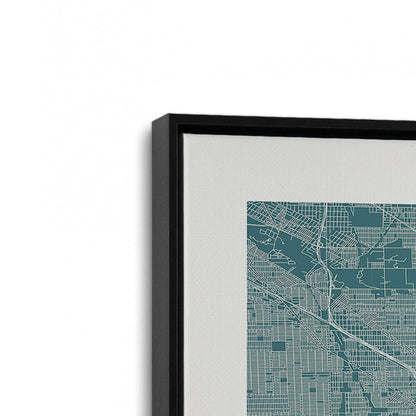 [Color:Satin Black], Picture of art in a Satin Black frame at an angle