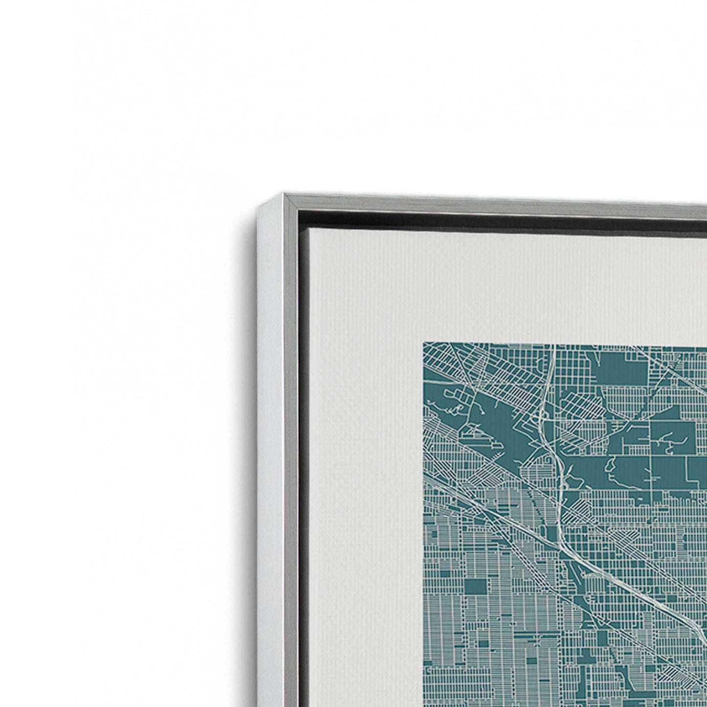 [Color:Polished Chrome], Picture of art in a Polished Chrome frame at an angle