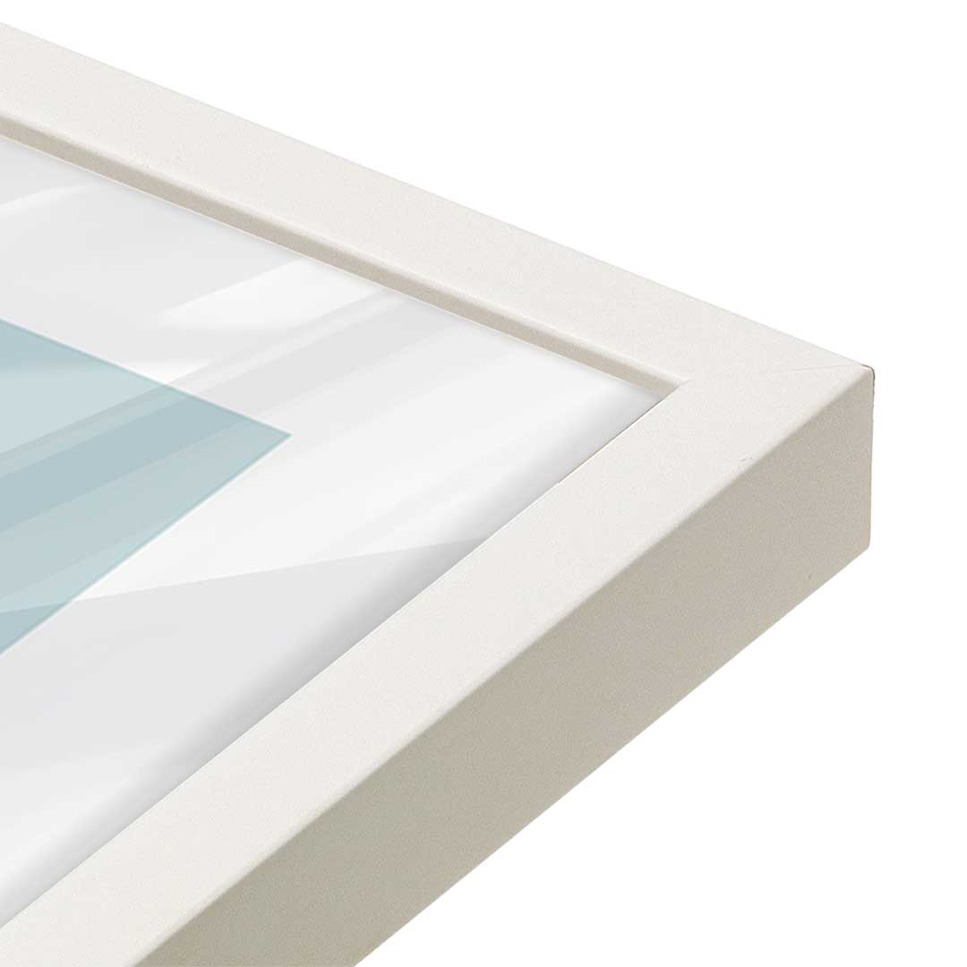 [Color:Opaque White], Picture of art in a Opaque White frame at an angle