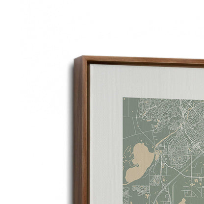 [Color:Walnut], Picture of art in a Walnut frame at an angle