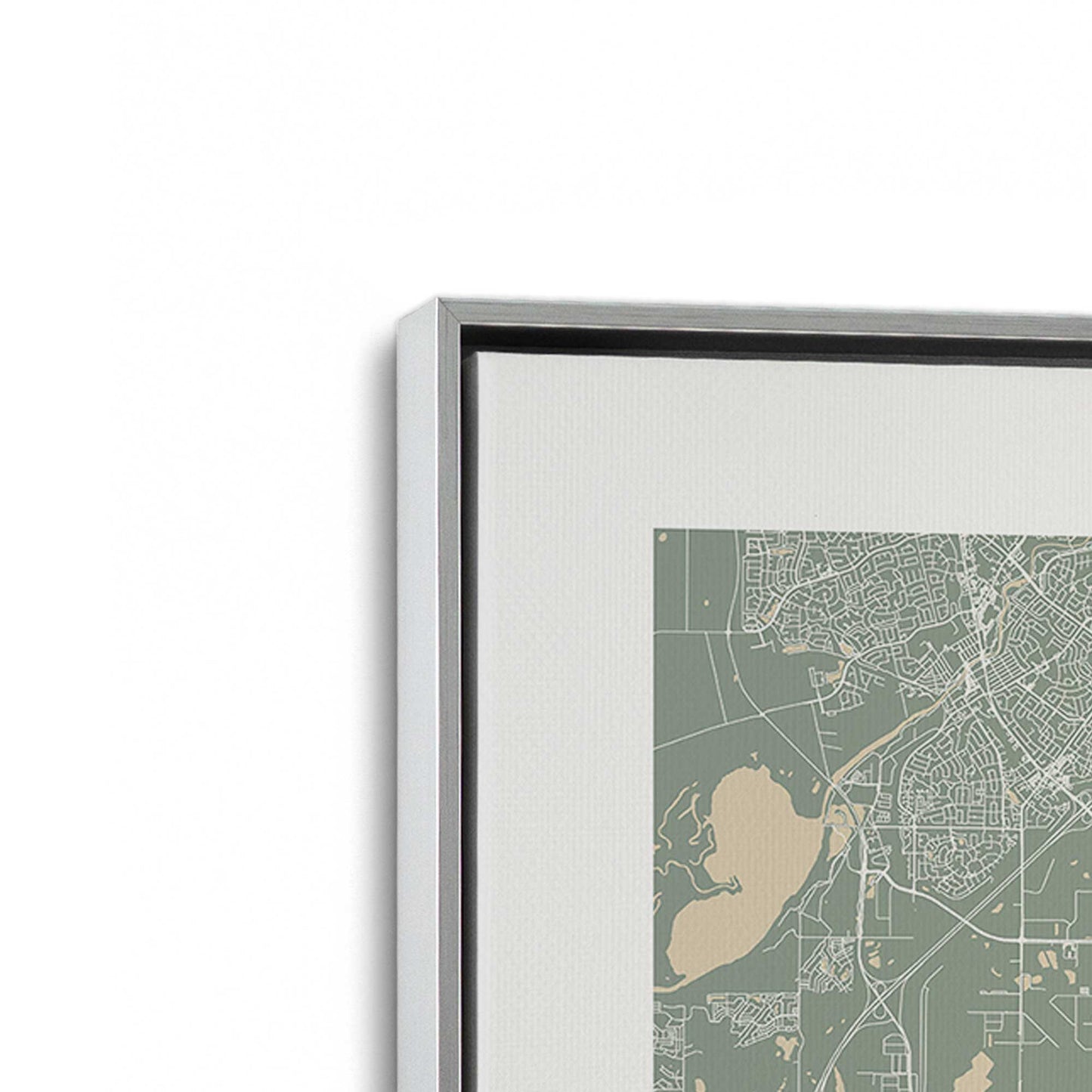 [Color:Polished Chrome], Picture of art in a Polished Chrome frame at an angle