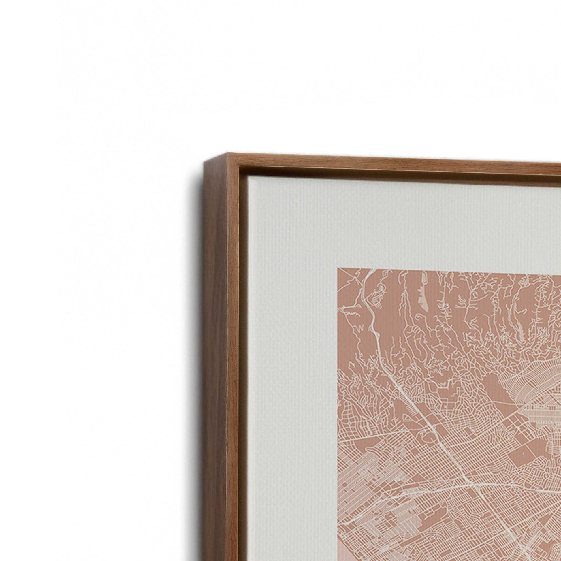 [Color:Walnut], Picture of art in a Walnut frame at an angle